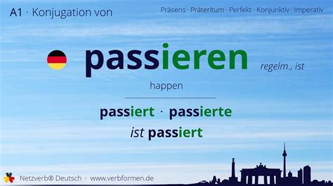 passieren perfekt|Conjugación verbo passieren